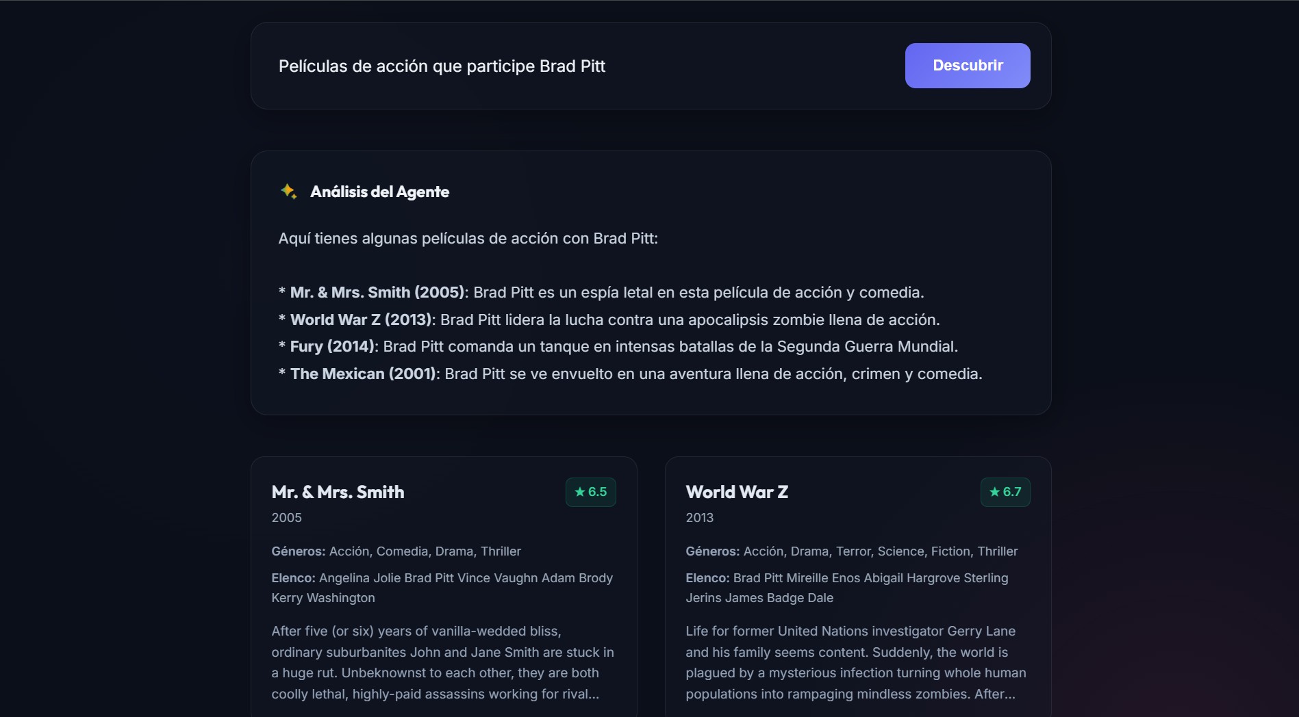 Recomendador de Películas RAG captura 2