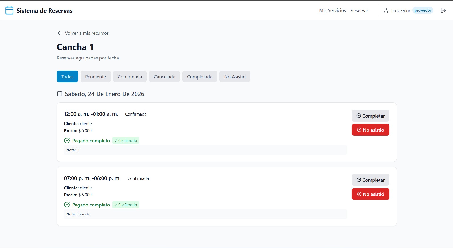 Sistema de Gestión de Turnos captura 4